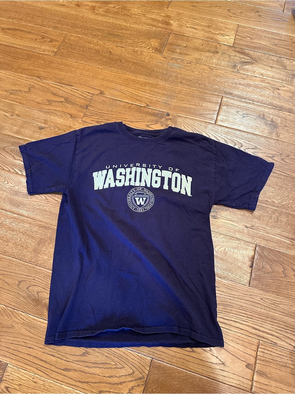 Champion Navy University of Washington Printed Tee